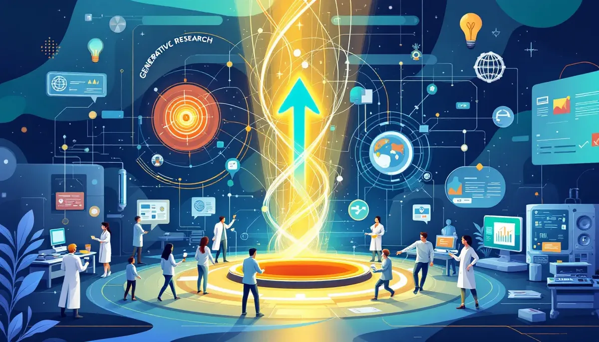 An illustration depicting the concept of generative research.