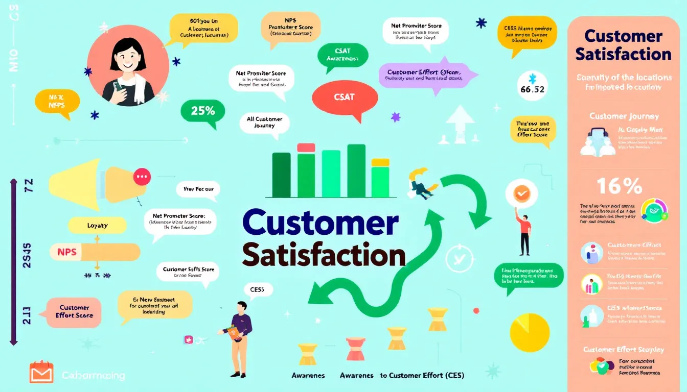 A visual guide on measuring customer satisfaction through surveys.